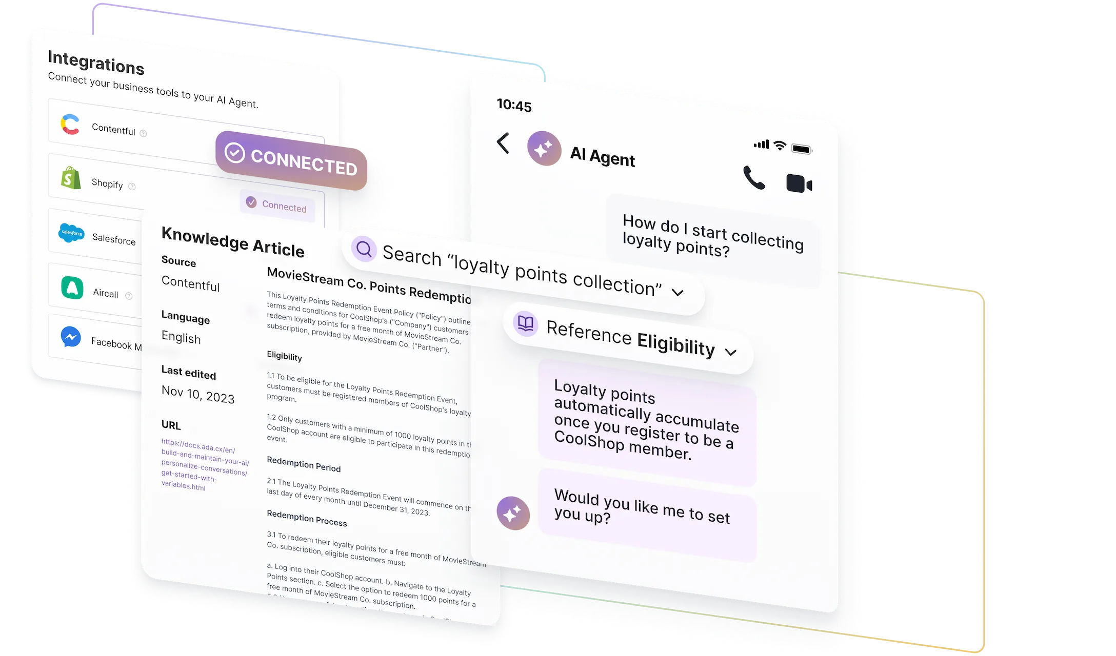 Chatbot interaktif, Asisten chatbot, Asisten AI, Interaksi chatbot