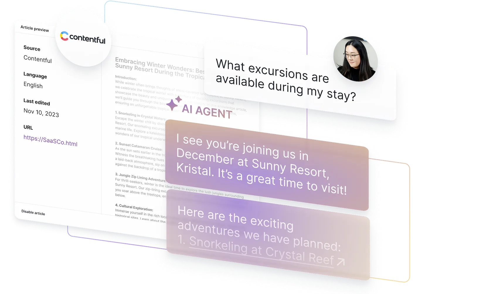 Chatbot interaktif, Asisten chatbot, Asisten AI, Interaksi chatbot